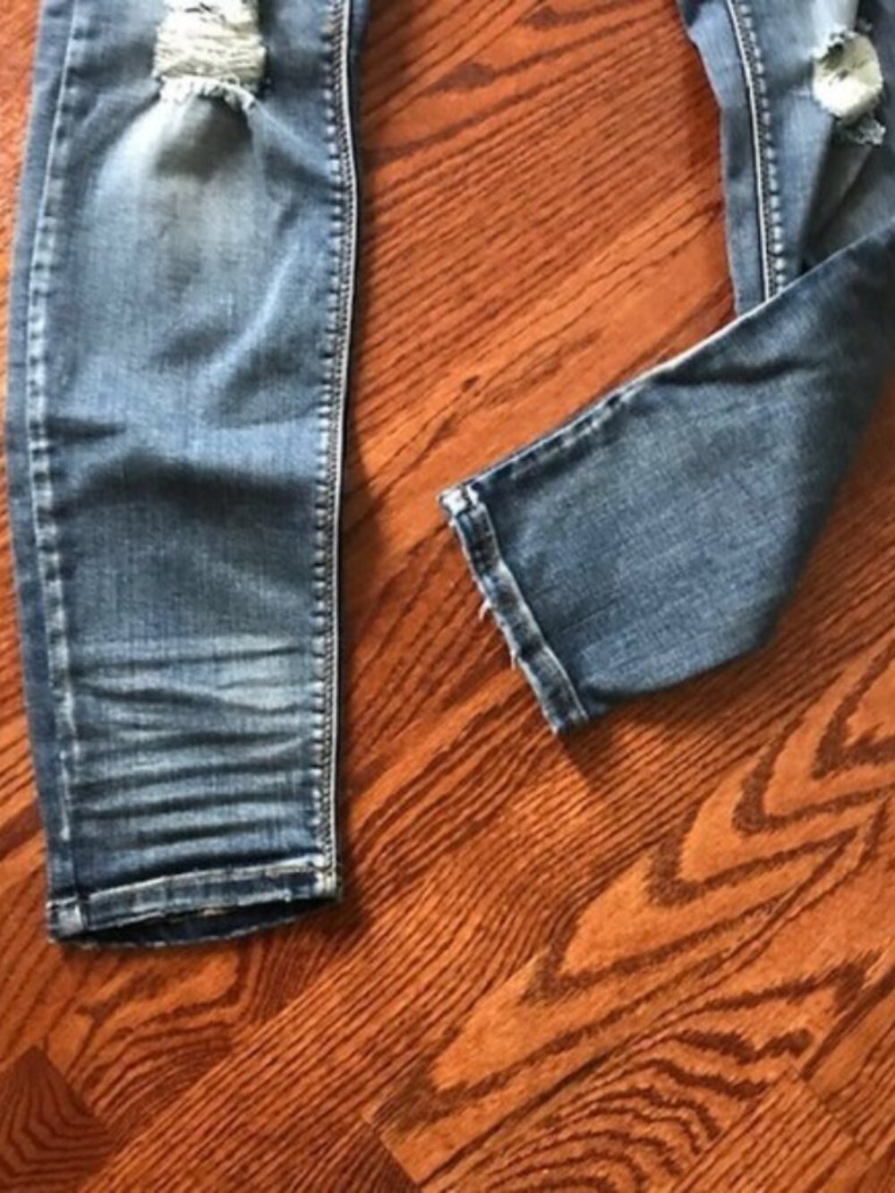 MUDD Juniors Size 7 Skinny Jeans Low Rise Distressed NWT - Picture 9 of 10